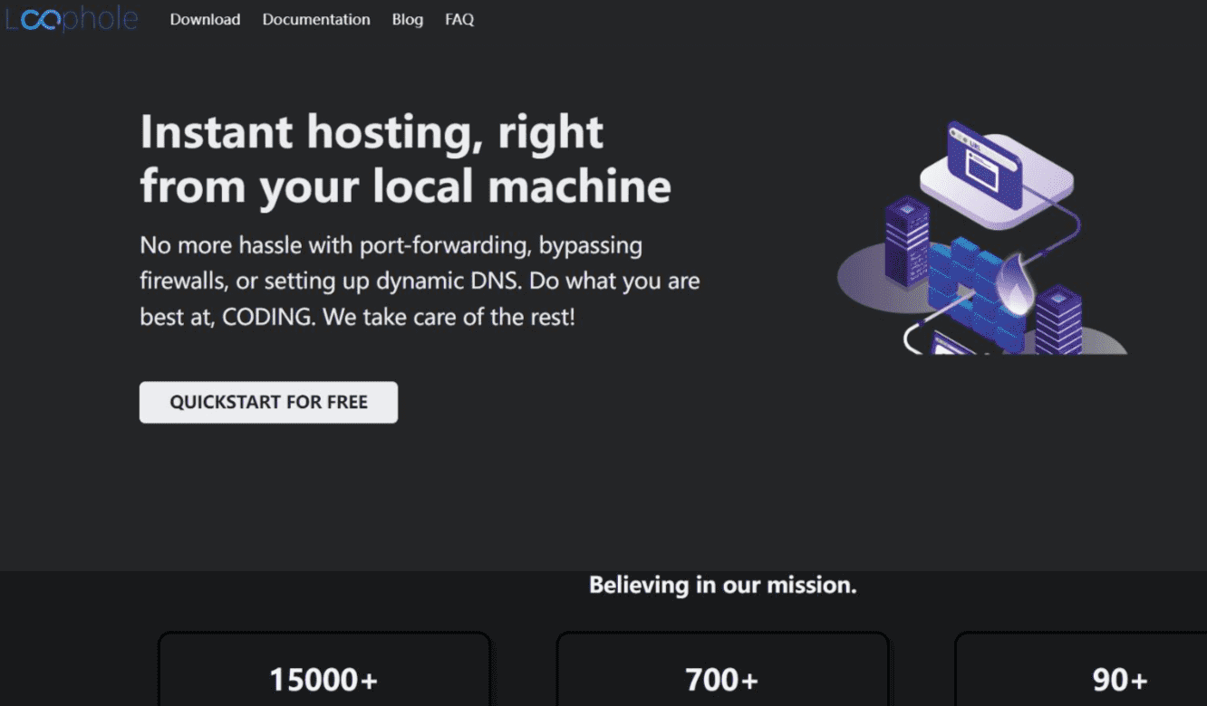 强大免费的内网穿透工具loophole